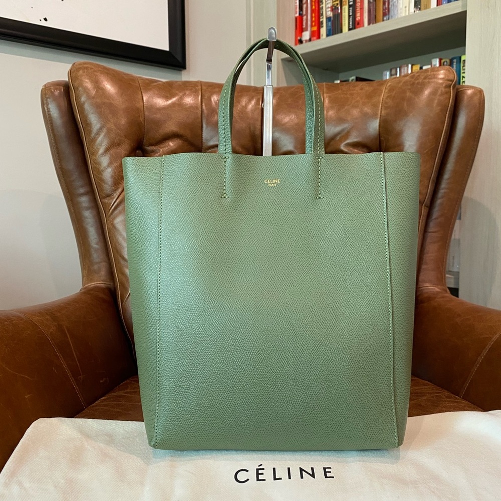 *SOLD* Celine Vertical Cabas Tote Grained Calfskin Small